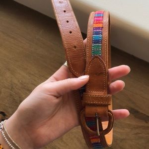 VINTAGE Guatemalan Belt- 34” leather